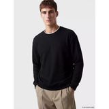 Lcw Vision Siyah Bisiklet Yaka Fitilli Erkek Sweatshirt