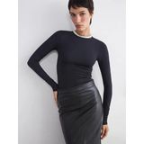 Lcw Vision Siyah Bisiklet Yaka Kadın Body