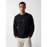 Lcw Vision Siyah Bisiklet Yaka Slogan Baskılı Erkek Sweatshirt