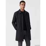 Lcw Vision Siyah Loose Fit Gömlek Yaka Erkek Mont