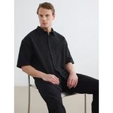 Lcw Vision Siyah Regular Fit Erkek Dokulu Gömlek - XL
