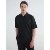 Lcw Vision Siyah Regular Fit Kısa Kollu Erkek Gömlek