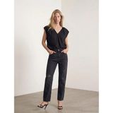 Lcw Vision Siyah Straight Fit Yırtık Detaylı Kadın Jean Pantolon