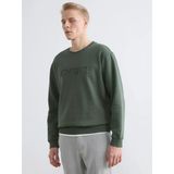Lcw Vision Yeşil Bisiklet Yaka Baskılı Erkek Sweatshirt