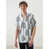 Lcw Vision Yeşil Regular Fit Kısa Kollu Desenli Erkek Gömlek - 2XL