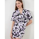 Lcw Young Lila Mickey Mouse Baskılı Kadın Şortlu Pijama Takımı