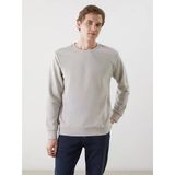 Lcwaıkıkı Basic Gri Bisiklet Yaka Uzun Kollu Erkek Sweatshirt