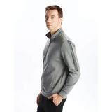 Lcwaıkıkı Basic Gri Dik Yaka Erkek Sweatshirt