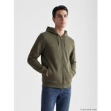 LCWAIKIKI Basic Haki Erkek Fermuarlı Sweatshirt