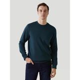 Lcwaıkıkı Basic Petrol Bisiklet Yaka Uzun Kollu Erkek Sweatshirt