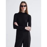 LCWAIKIKI Basic Siyah Dik Yaka Kadın Body