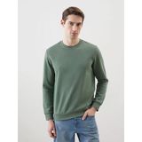 Lcwaıkıkı Basic Yeşil Bisiklet Yaka Uzun Kollu Erkek Sweatshirt