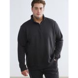 Lcwaıkıkı Classic Antrasit Büyük Beden Dik Yaka Erkek Sweatshirt