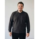 Lcwaıkıkı Classic Antrasit Büyük Beden Polo Yaka Erkek Sweatshirt