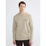 Lcwaıkıkı Classic Bej Bisiklet Yaka Erkek Kalın Sweatshirt