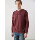 Lcwaıkıkı Classic Bordo Bisiklet Yaka Uzun Kollu Baskılı Erkek Sweatshirt