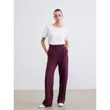 Lcwaıkıkı Classic Bordo Standart Fit Geniş Paça Kadın Pantolon