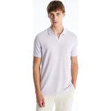 Lcwaıkıkı Classic Ekru Polo Yaka Kısa Kollu Erkek Tişört - Lila - XL