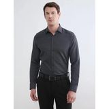 Lcwaıkıkı Classic Gri Slim Fit Desenli Armürlü Erkek Gömlek