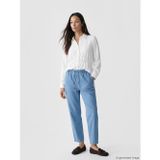 Lcwaıkıkı Classic İndigo Beli Lastikli Mom Fit Kadın Jean Pantolon