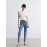 Lcwaıkıkı Classic Indigo Beli Lastikli Slim Mom Kadın Jean Pantolon
