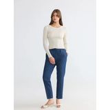 Lcwaıkıkı Classic İndigo Carrot Fit Keten Karışımlı Kadın Jean Pantolon