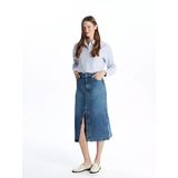 Lcwaıkıkı Classic İndigo Dar Fit Kadın Jean Etek