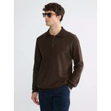 Lcwaıkıkı Classic Kahverengi Polo Yaka Erkek Sweatshirt