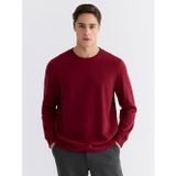 Lcwaıkıkı Classic Kırmızı Bisiklet Yaka Erkek Sweatshirt