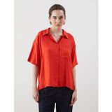 Lcwaıkıkı Classic Kırmızı Loose Fit Kadın Gömlek