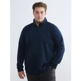 Lcwaıkıkı Classic Lacivert Büyük Beden Dik Yaka Erkek Sweatshirt