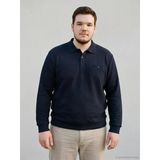 Lcwaıkıkı Classic Lacivert Büyük Beden Polo Yaka Erkek Sweatshirt