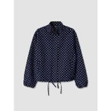 Lcwaıkıkı Classic Lacivert Dik Yaka Puantiyeli Oversize Kadın Mont
