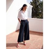 Lcwaıkıkı Classic Lacivert Loose Fit Kadın Pileli Kumaş Pantolon