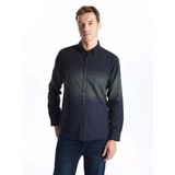 Lcwaıkıkı Classic Lacivert Regular Fit Uzun Kollu Gabardin Erkek Gömlek