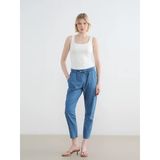 Lcwaıkıkı Classic Mavi Beli Lastikli Carrot Fit Kadın Jean Pantolon