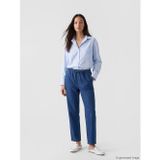 Lcwaıkıkı Classic Mavi Beli Lastikli Mom Fit Kadın Jean Pantolon