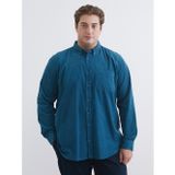 Lcwaıkıkı Classic Mavi Regular Fit Uzun Kollu Kadife Erkek Gömlek