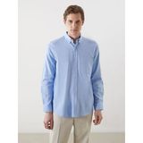 Lcwaıkıkı Classic Mavi Regular Fit Uzun Kollu Oxford Erkek Gömlek