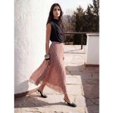 Lcwaıkıkı Classic Pembe Beli Lastikli Puantiyeli Şifon Etek
