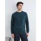 Lcwaıkıkı Classic Petrol Bisiklet Yaka Erkek Kalın Sweatshirt