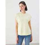 Lcwaıkıkı Classic Sarı Oversize Soft Touch Kadın Tişört