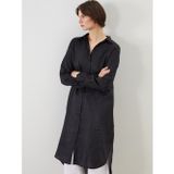 Lcwaıkıkı Classic Siyah %100 Keten Kadın Gömlek Tunik
