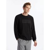 Lcwaıkıkı Classic Siyah Bisiklet Yaka Uzun Kollu Baskılı Erkek Sweatshirt - XL
