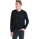 Lcwaıkıkı Classic Siyah Bisiklet Yaka Uzun Kollu Baskılı Erkek Sweatshirt