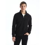Lcwaıkıkı Classic Siyah Dik Yaka Erkek Sweatshirt