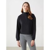 Lcwaıkıkı Classic Siyah Dik Yaka Kadın Sweatshirt