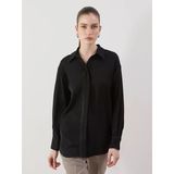 Lcwaıkıkı Classic Siyah Oversize Aerobin Kadın Gömlek Tunik