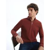 Lcwaıkıkı Classic Turuncu Dik Yaka Erkek Sweatshirt