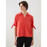 Lcwaıkıkı Classic Turuncu Loose Fit Kadın Gömlek